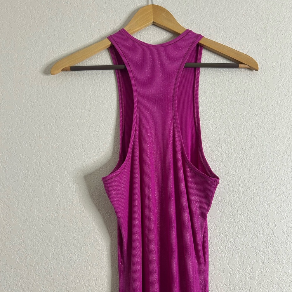 BNWT Skims maxi dress in fuchsia foil - Picture 10 of 16